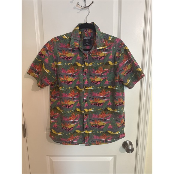 Super Massive Other - Super‎ Massive (A18) Medium Trippy 90s Psychedelic Print Shirt Hawaiian Aloha